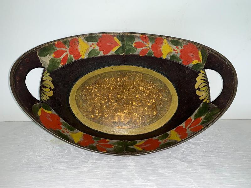PA toleware tray with crystalized bottom